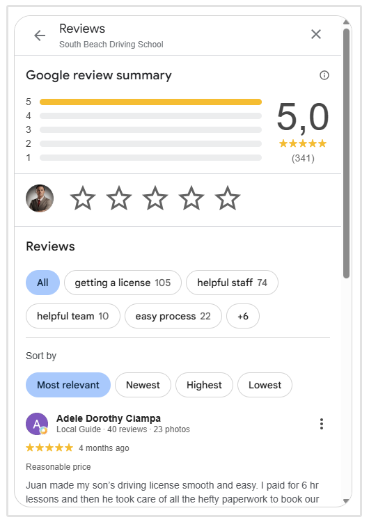 Opinie Google